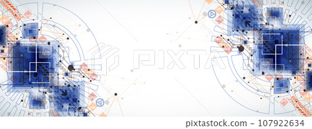 Template for science and technology presentation. Plexus style background. Template for science and technology presentation. Plexus style background. 107922634