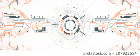 Abstract technology circuit board. Communication concept. 107922654