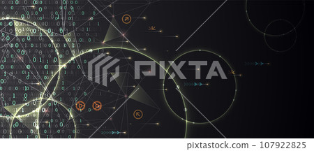 Technology background. Big data concept. Binary computer code. 107922825