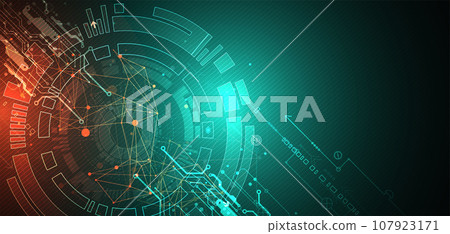 Abstract technology circuit board. Communication concept. 107923171