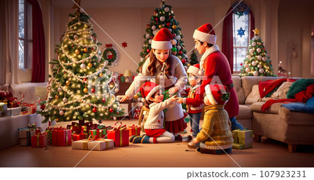 girl wearing christmas costume girl wearing christmas costume 107923231