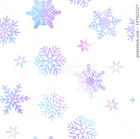 Seamless pattern of snowflakes 107923327