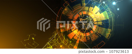Abstract technology background with plexus effect. Abstract technology background with plexus effect. 107923613