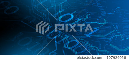 Abstract background on technological and scientific topics. Various techno details with using digital code. Abstract background on technological and scientific topics. Various techno details with using digital code. 107924036