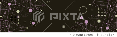 Template for science and technology presentation. Plexus style background. Template for science and technology presentation. Plexus style background. 107924157