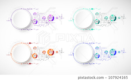 Abstract technology background. Cogwheels ART theme. 107924165