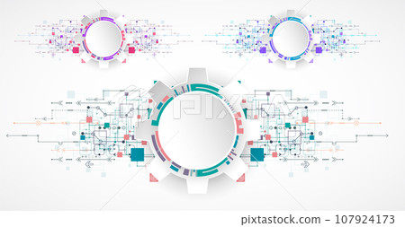 Abstract technology background. Cogwheels ART theme. 107924173
