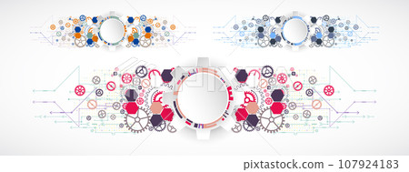Abstract technology background. Cogwheels ART theme. 107924183