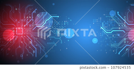 CPU concept. Circuit board. Technology background. 107924535
