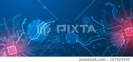 CPU concept. Circuit board. Technology background. CPU concept. Circuit board. Technology background. 107924545