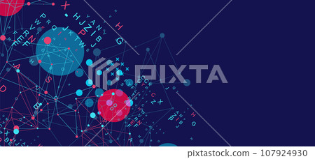 Abstract polygonal vector background with connecting dots and lines. Abstract polygonal vector background with connecting dots and lines. 107924930