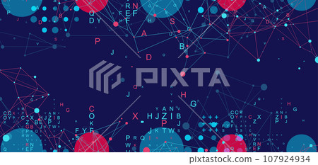 Abstract polygonal vector background with connecting dots and lines. Abstract polygonal vector background with connecting dots and lines. 107924934