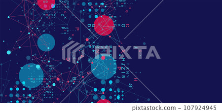 Abstract polygonal vector background with connecting dots and lines. Abstract polygonal vector background with connecting dots and lines. 107924945