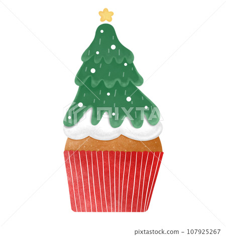 Christmas cupcake 107925267