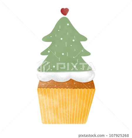Christmas cupcake 107925268