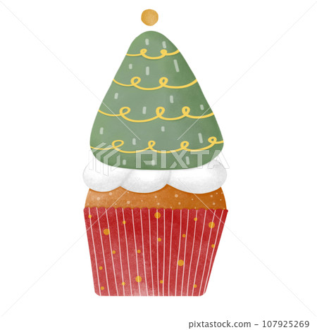 Christmas cupcake 107925269
