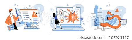 Data protection. Vector illustration. Datprotection is metaphorical shield ensures security information Technology plays crucial role in ensuring datsafety Businesses prioritize privacy and Businesses 107925567