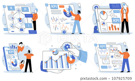 Analysis tool. Business intelligence. Vector illustration Marketing strategies target specific customer segments The concept user experience influences product design A well-executed strategy leads 107925709