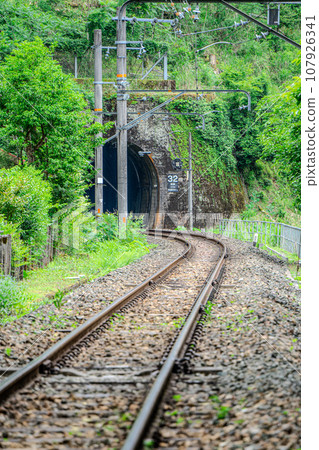 Railway tunnel photo material 107926341
