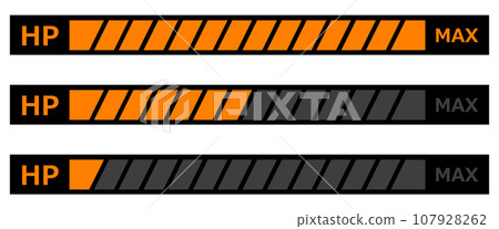 在遊戲等中表現生命力和生命值的插圖。 107928262