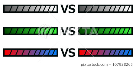 Illustrations that display vitality and hit points in games, etc. 107928265