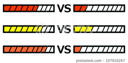 Illustrations that display vitality and hit points in games, etc. 107928267