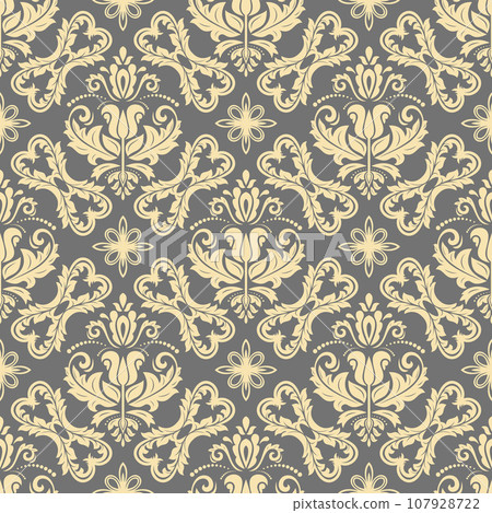 Classic Seamless Vector Fine Pattern With Arabesques Classic Seamless Vector Fine Pattern With Arabesques 107928722