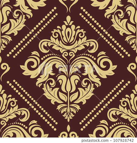 Classic Seamless Fine Pattern With Arabesques Classic Seamless Fine Pattern With Arabesques 107928742