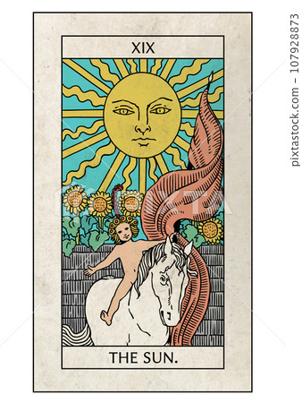 Rider Tarot Major Arcana 19 Sun Rider Tarot Major Arcana 19 Sun 107928873