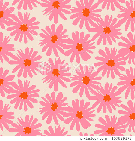 Hand drawn flowers, seamless patterns with floral for fabric, textiles, clothing, wrapping paper, cover, banner, interior decor, abstract backgrounds. vector illustration. Hand drawn flowers, seamless patterns with floral for fabric, textiles, clothing, wrapping paper, cover, banner, interior decor, abstract backgrounds. vector illustration. 107929175