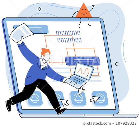 Application testing metaphor. Vector illustration. Application testing, refining process that ensures smooth ride for software App test, trial period before app cofficially make its debut Software Application testing metaphor. Vector illustration. Application testing, refining process that ensures smooth ride for software App test, trial period before app cofficially make its debut Software 107929322