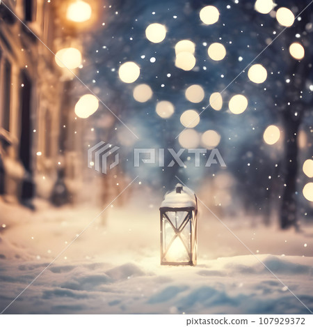 Christmas concept - latern outdoor with ligts Christmas concept - latern outdoor with ligts 107929372