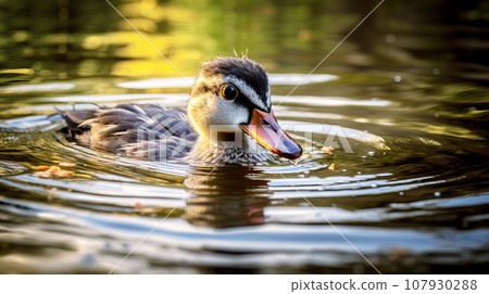 Wild duck background material 107930288
