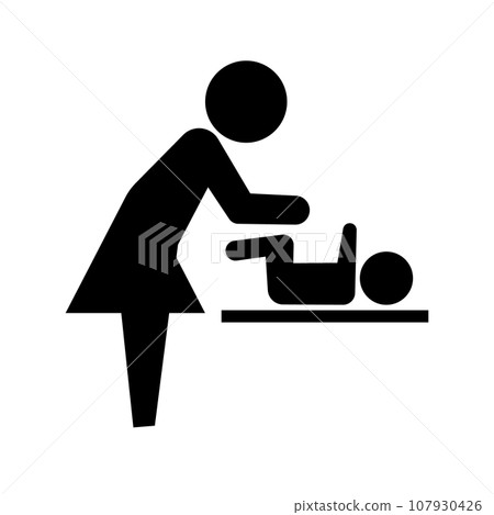 Baby diaper change 107930426