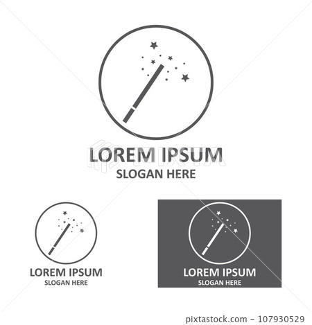magic wand icon logo vector illustration design template magic wand icon logo vector illustration design template 107930529