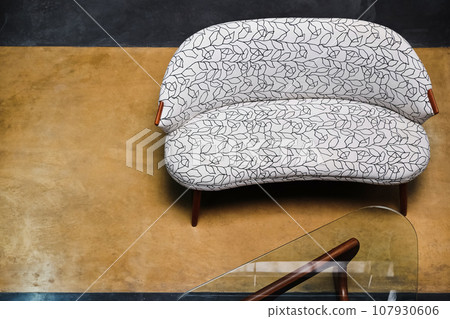 detail of Living room with sofa and coffee table detail of Living room with sofa and coffee table 107930606