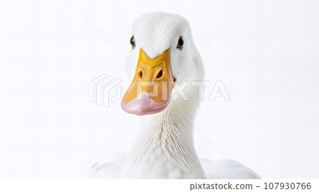 Duck duck white background background material Duck duck white background background material 107930766