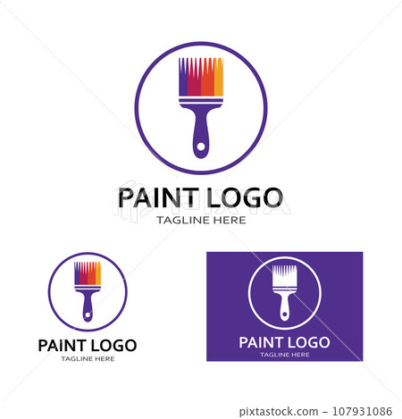 Paintbrush Paint Brush Clip Art At Vector Image - House Painting Logo Png,  Transparent Png , Transparent Png Image - PNGitem