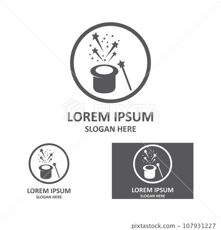 Wand Magic hat Creative icon vector design template Wand Magic hat Creative icon vector design template 107931227