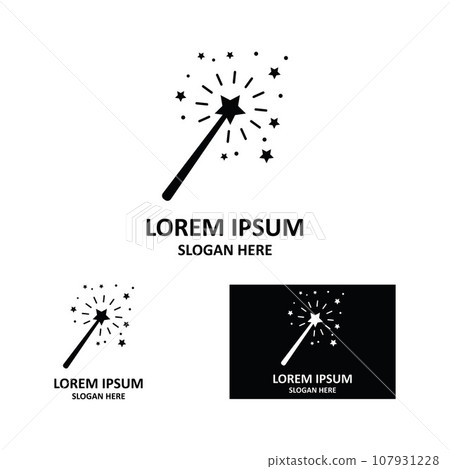 Wand Magic hat Creative icon vector design template Wand Magic hat Creative icon vector design template 107931228