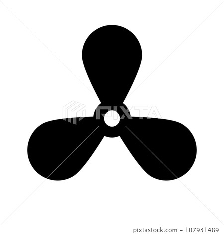 螺旋槳圖示。通風風扇設備圖示。向量。 107931489