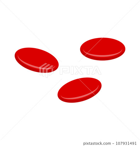 Simple red blood cell icon. vector. Simple red blood cell icon. vector. 107931491
