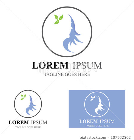 beautiful hairstyles and waves hair icon vector design template beautiful hairstyles and waves hair icon vector design template 107932502