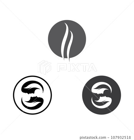 beautiful hairstyles and waves hair icon vector design template beautiful hairstyles and waves hair icon vector design template 107932518