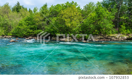 A beautiful river with clear water A beautiful river with clear water 107932853