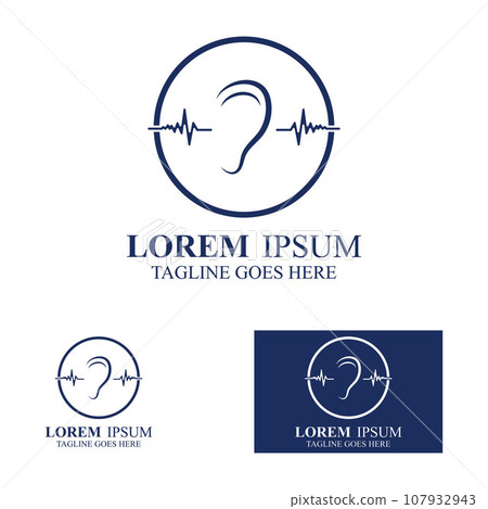Ear logo design.Logo for business, ear care. 107932943