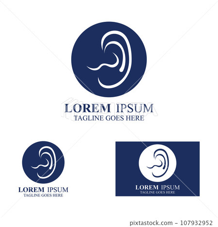 Ear logo design.Logo for business, ear care. 107932952