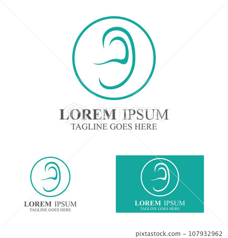 Ear logo design.Logo for business, ear care. 107932962