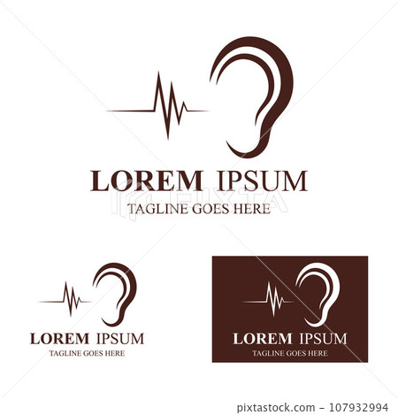 Ear logo design.Logo for business, ear care. 107932994