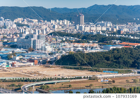 Cityscape of Daejeon capital of South Chungcheong province in South Korea Cityscape of Daejeon capital of South Chungcheong province in South Korea 107933169